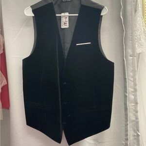 Classic Black Velvet Men's Vest